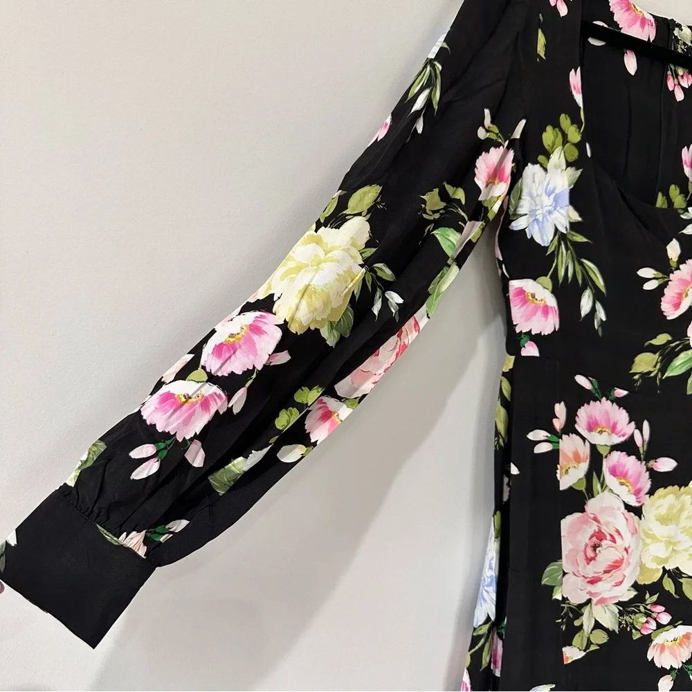 Yumi Kim Marlo Floral Midi Dress Black Size S NWT - Picture 5 of 13